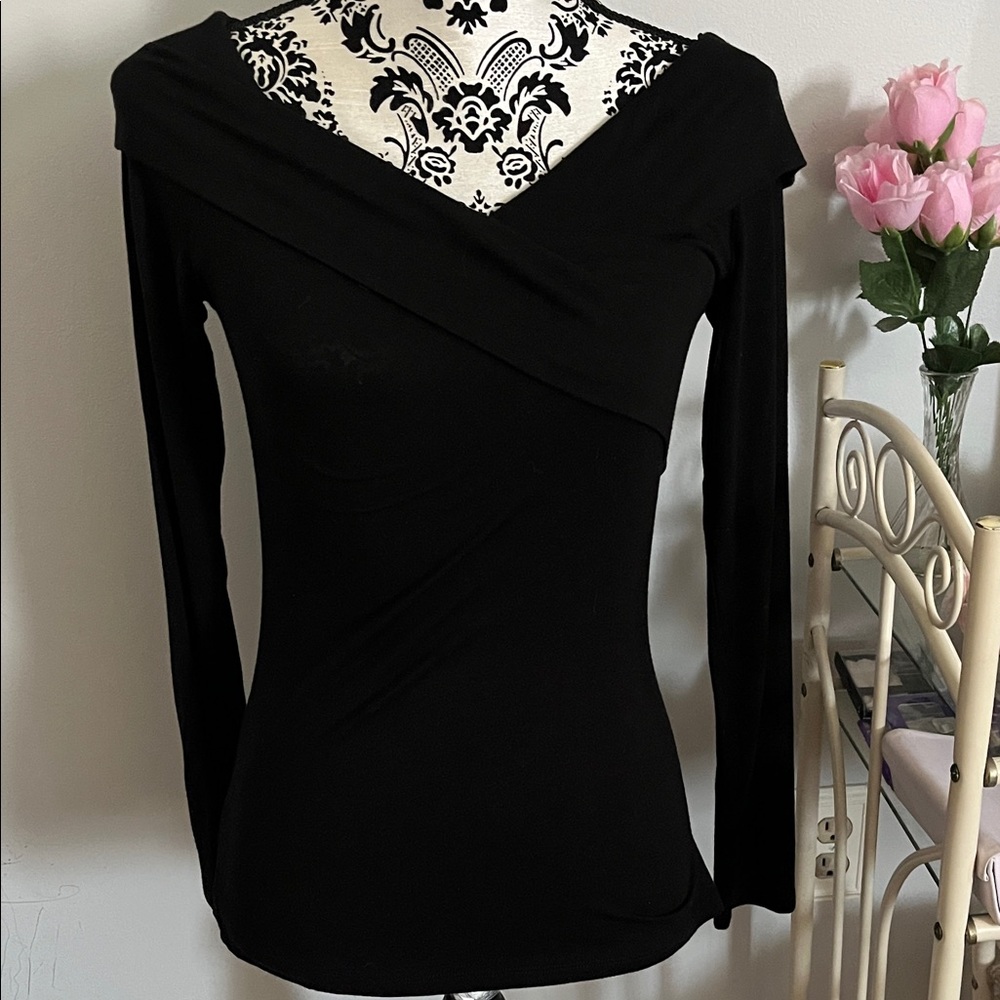 Express Black Long Sleeve Women's Top